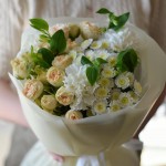 Букет №102 из сливочных пионовидных роз — общий вид