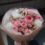 Букет №111 розы и хризантемы