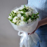 букет 115 белый букет из белых цветов общий вид