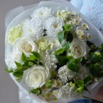 букет 115 белая пионовидная роза крупно