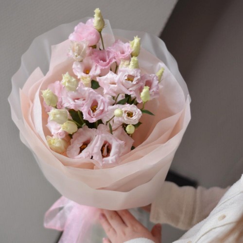 Монобукет «Эустома Пинк» S