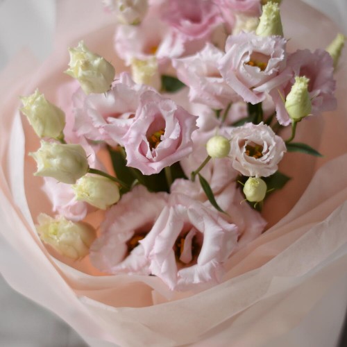 Монобукет «Эустома Пинк» S