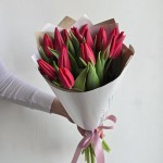 Букет из 15 красных тюльпанов