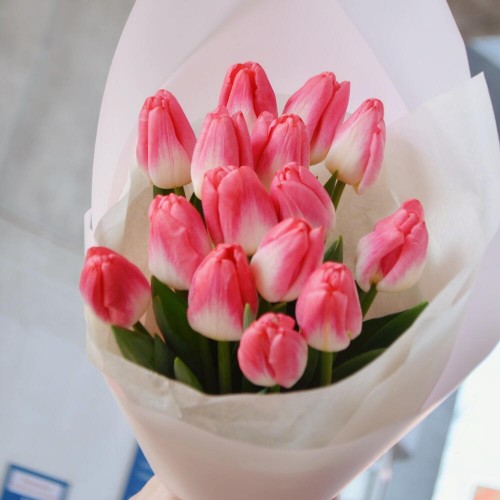 Букет из 15 тюльпанов Super Model