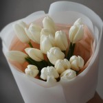 Букет из 15 тюльпанов белых