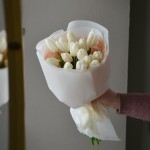 Букет из 15 тюльпанов белых