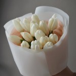 Букет из 15 тюльпанов белых