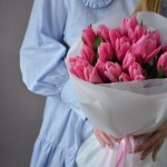 Букет из 15 тюльпанов розовых