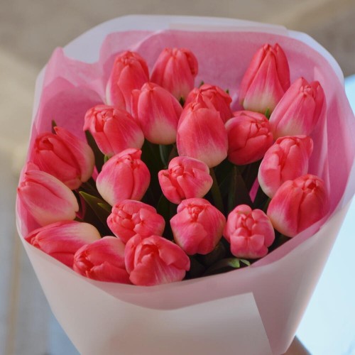 Букет из 21 тюльпана Super Model