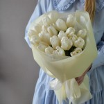 Букет из 21 белого тюльпана купить в Минске