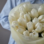 Букет из 21 белого тюльпана купить в Минске