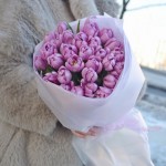 Bouquet of 31 peony lavender tulips