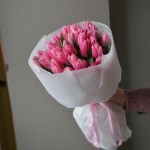 Букет из 31 тюльпана розового