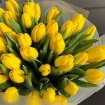 Букет из 35 тюльпанов желтых