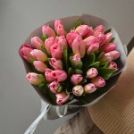 Букет розовых тюльпанов в Минске