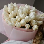 Букет из 35 тюльпанов белых