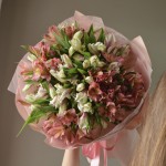 Букет из 21 альстромерии (WHITE & PINK)
