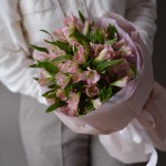 Букет из 9 альстромерий розовых