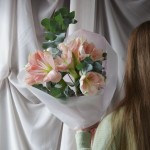 Монобукет из гиппеаструма