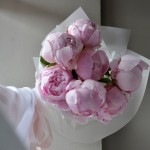 Букет из 7 пионов Sarah Bernhardt