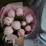 Букет из 9 пионов Sarah Bernhardt