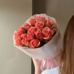 15 pink roses