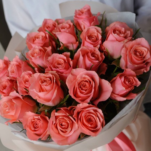 21 pink roses
