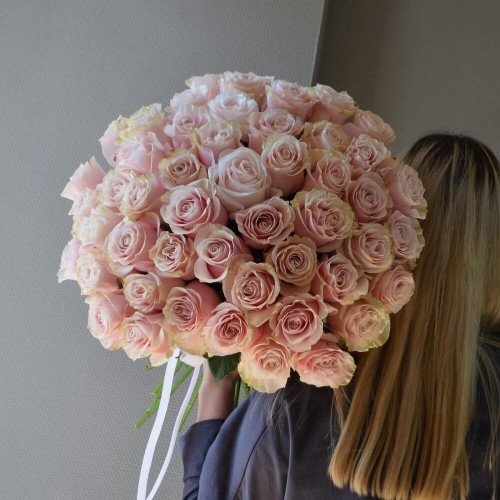 Букет из 51 розы Pink Mondial
