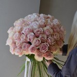 Bouquet of 51 Pink Mondial roses