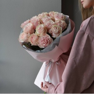 Букет из 15 роз Pink Mondial
