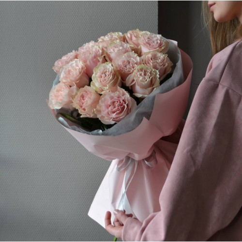 Букет из 15 роз Pink Mondial