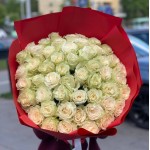 Букет из 51 белой розы Mondial