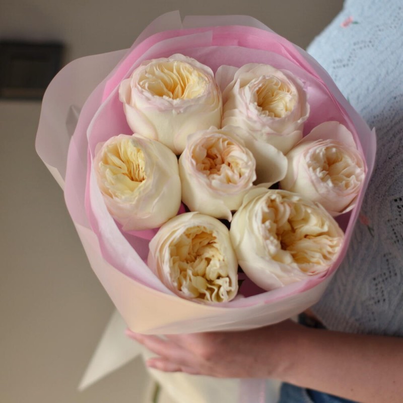 Bouquet of peony roses Aurora, S