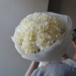 Букет из 11 французских роз белых