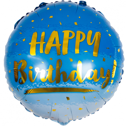 Круг «Happy Birthday» синий
