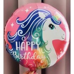 Круг «Happy Birthday» единорог