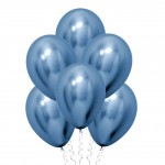 Шар синий, хром