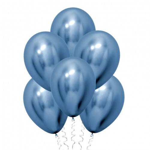 Шар синий, хром