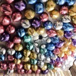 Шар синий, хром